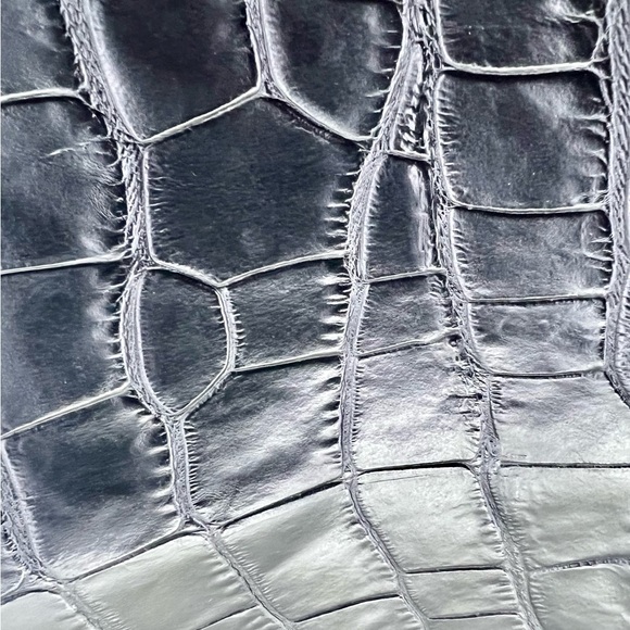 New Coach Manhattan Convertible Slim Messenger Blk Embossed Crocodile leather - Picture 10 of 14